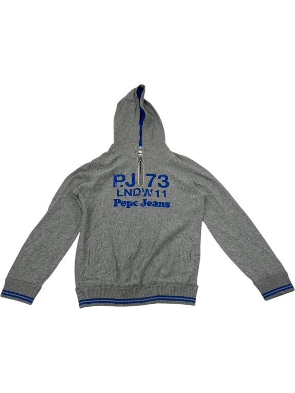 VINTAGE PEPE JEANS ΓΥΝΑΙΚΕΙΟ/UNISEX ΦΟΥΤΕΡ ΚΟΥΚΟΥΛΑ ΓΚΡΙ FULL-ZIP M