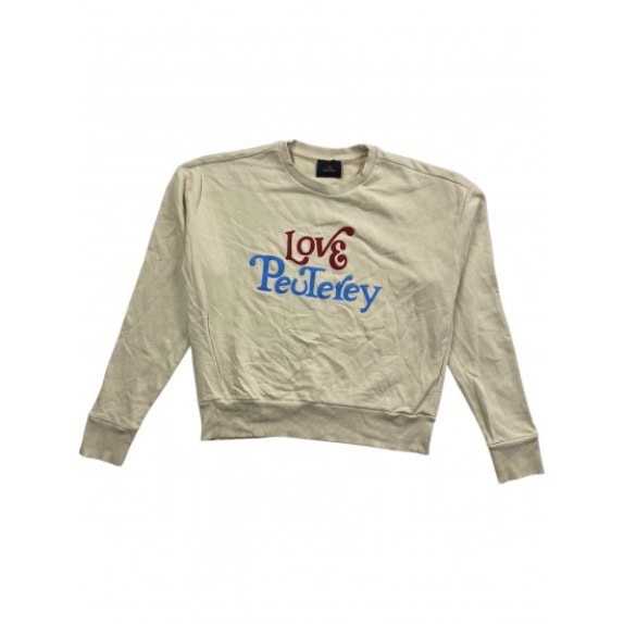 VINTAGE PEUTEREY FELPA CON LOGO RICAMATO BEIGE DA DONNA S