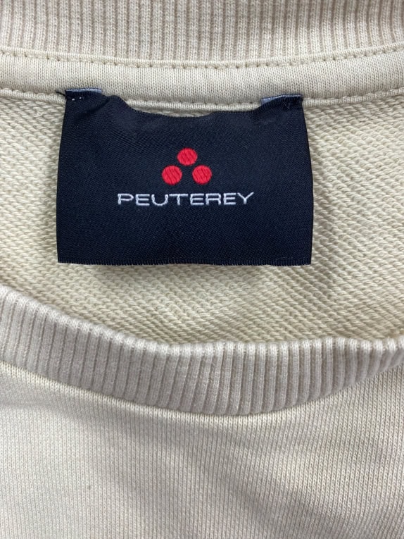 VINTAGE PEUTEREY FELPA CON LOGO RICAMATO BEIGE DA DONNA S