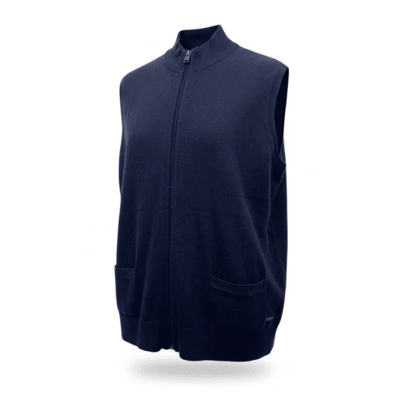 VINTAGE PIERRE CARDIN ΠΛΕΚΤΟ ΓΙΛΕΚΟ ΜΕ ΦΕΡΜΟΥΑΡ ΜΠΛΕ ΣΚΟΥΡΟ ΑΝΔΡΙΚΟ L