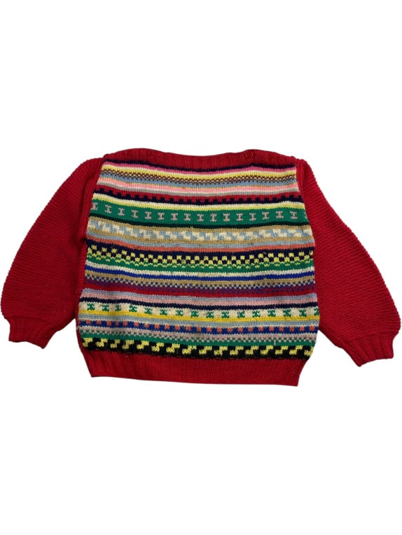 VINTAGE KNITTED SWEATER MULTICOLOR WOMEN'S M