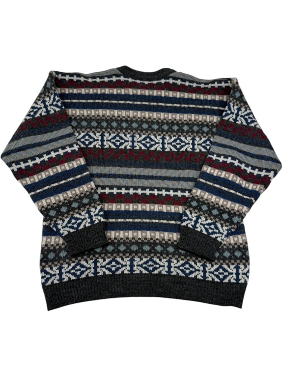 VINTAGE ΠΛΕΚΤΟ ΠΟΥΛΟΒΕΡ FAIR ISLE ΑΝΔΡΙΚΟ XL