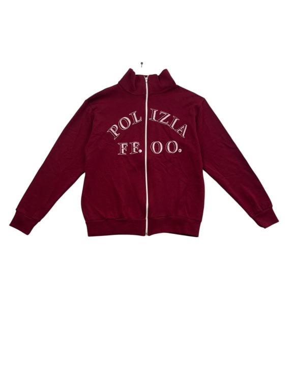 Vintage Polizia Set Tuta Bordeaux Unisex L