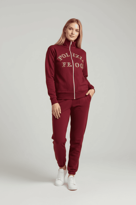 Vintage Polizia Set Tuta Bordeaux Unisex L