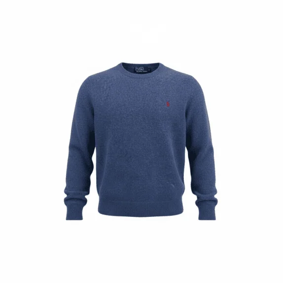 Vintage Polo by Ralph Lauren maglia in maglia tinta unita blu royal da uomo S