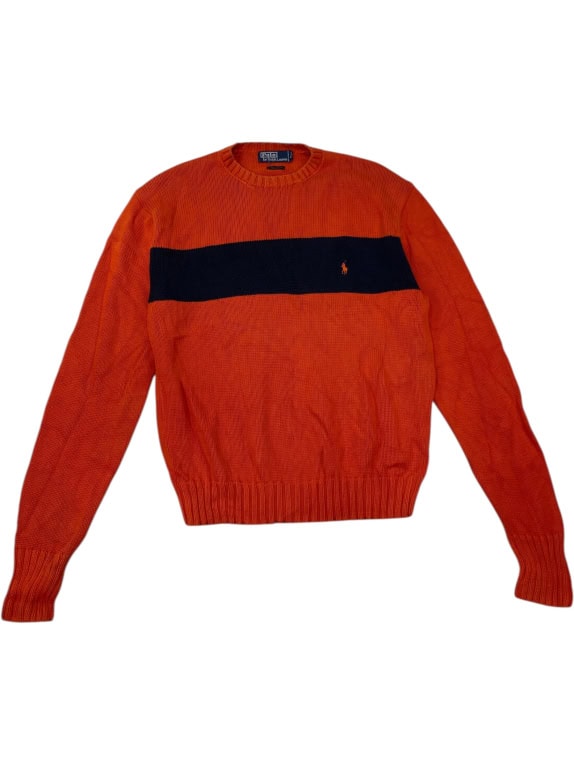 VINTAGE POLO BY RALPH LAUREN MAGLIA LAVORATA A MAGLIA ARANCIONE M