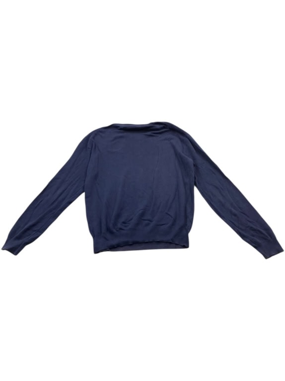 VINTAGE POLO RALPH LAUREN ΠΛΕΚΤΗ ΜΠΛΟΥΖΑ ΜΕ ΛΑΙΜΟΚΟΨΗ ΜΠΛΕ ΣΚΟΥΡΟ ΑΝΔΡΙΚΗ M