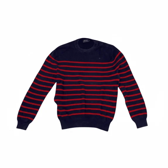 MAGLIA LAVORATA A MAGLIA A RIGHE VINTAGE POLO RALPH LAUREN M