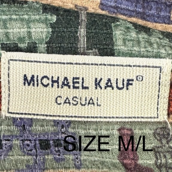 90s VINTAGE Πουκάμισο Michael Kauf με Μοτίβο Τρένα M/L