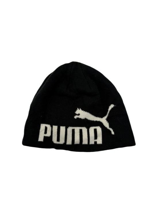 VINTAGE Puma Beanie - Μαύρο με Μεγάλο Λογότυπο