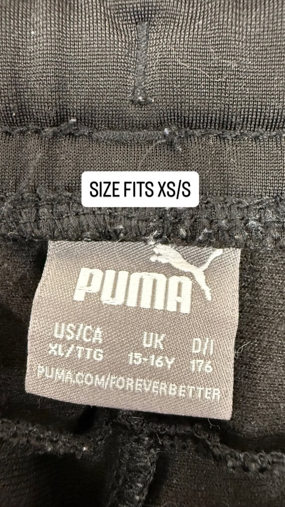 Pantaloni da tuta neri vintage Puma