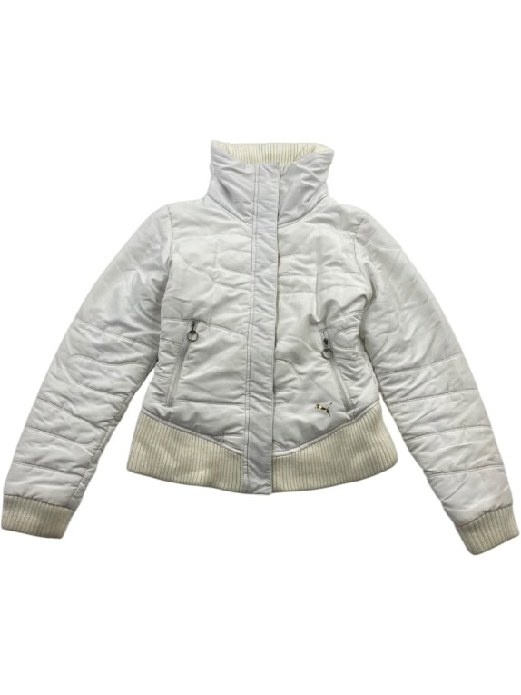 GIACCA VINTAGE PUMA CON CERNIERA BIANCA DA DONNA S