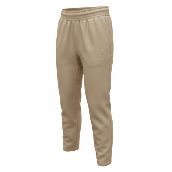 VINTAGE PUMA TRACK PANTS WITH EMBROIDERED LOGO BEIGE WOMEN'S S