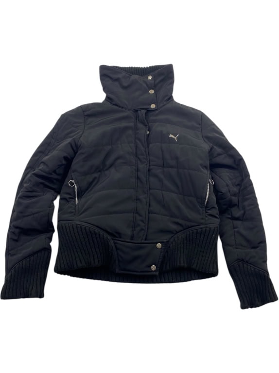 VINTAGE PUMA PUFFER ΜΠΟΥΦΑΝ ΜΕ ΦΕΡΜΟΥΑΡ ΜΑΥΡΟ ΓΥΝΑΙΚΕΙΟ L