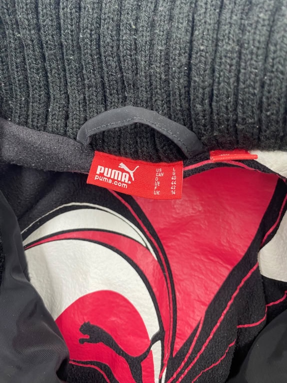 VINTAGE PUMA PUFFER ΜΠΟΥΦΑΝ ΜΕ ΦΕΡΜΟΥΑΡ ΜΑΥΡΟ ΓΥΝΑΙΚΕΙΟ L