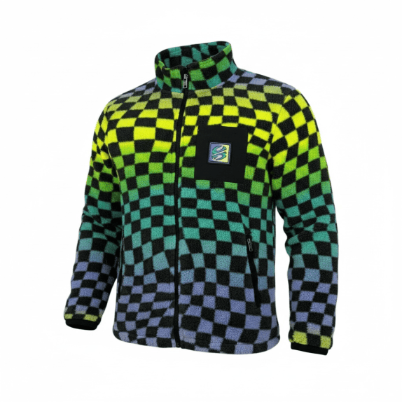 VINTAGE QUIKSILVER ZIP UP FLEECE JACKET MULTICOLOR MEN XS