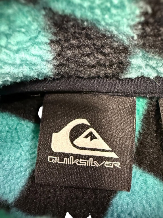 VINTAGE QUIKSILVER ZIP UP FLEECE JACKET MULTICOLOR MEN XS