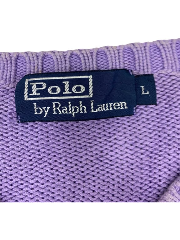 VINTAGE RALPH LAUREN PURPLE KNIT SWEATER L