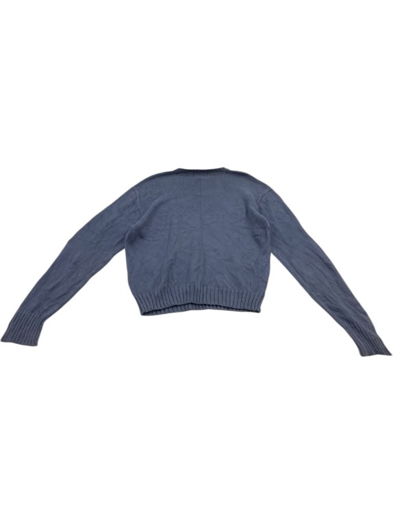 VINTAGE RALPH LAUREN ΠΛΕΚΤΟ ΠΟΥΛΟΒΕΡ ΚΕΝΤΗΜΕΝΟ ΛΟΓΟΤΥΠΟ ΜΠΛΕ ΑΝΔΡΙΚΟ L