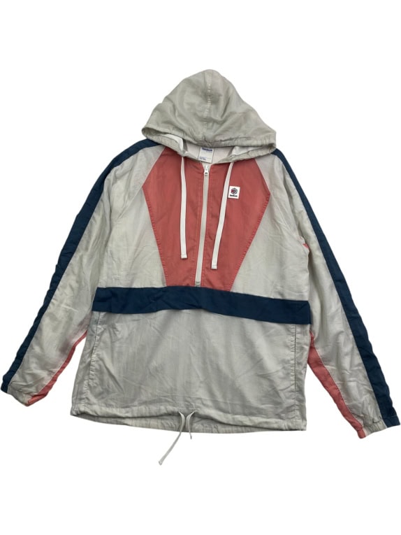 VINTAGE REEBOK CLASSIC giacca anorak con cappuccio multicolore da uomo XL