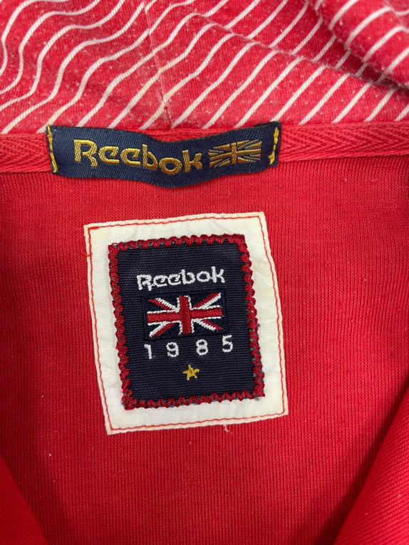 VINTAGE REEBOK FLAG LOGO HOODED JACKET MEN'S M