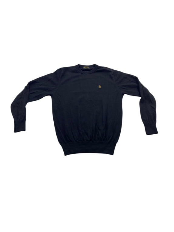 VINTAGE REFRIGIWEAR KNIT CREWNECK SWEATER BLACK MEN M