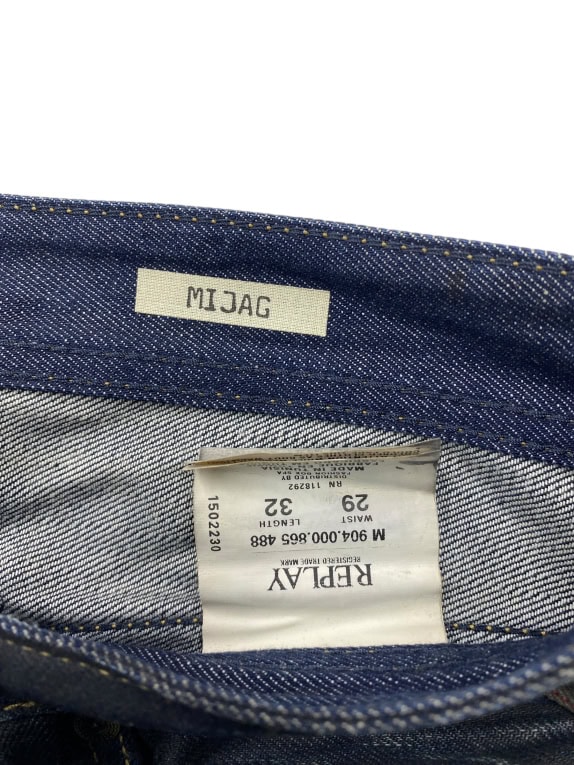 VINTAGE REPLAY JEANS MIJAG SLIM FIT ΣΚΟΥΡΟ ΜΠΛΕ ΑΝΔΡΙΚΟ M