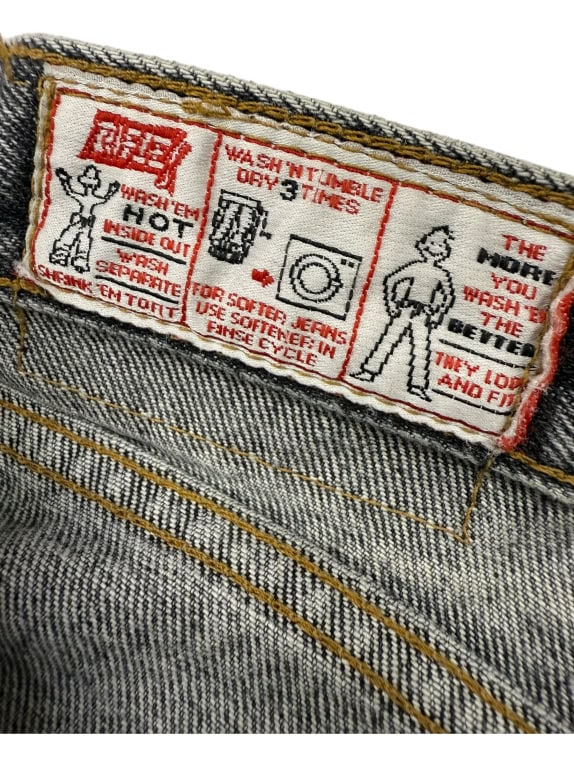 VINTAGE RIFLE ΑΝΔΡΙΚΟ ΤΖΙΝ ACID WASH ΓΚΡΙ/ΜΑΥΡΟ M
