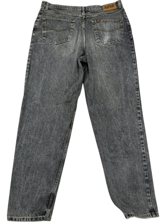 VINTAGE RIFLE ΑΝΔΡΙΚΟ ΤΖΙΝ ACID WASH ΓΚΡΙ/ΜΑΥΡΟ M