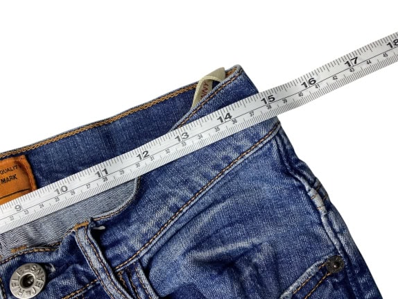 VINTAGE RIFLE JEANS SKINNY DENIM PANTS BLUE WOMENS XS