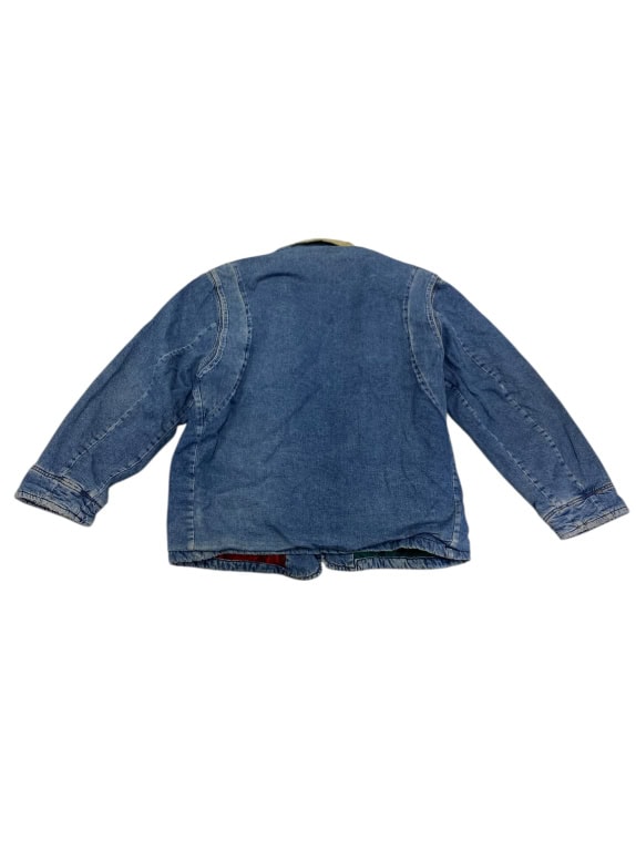 VINTAGE RIFLE WORK LINE DENIM JACKET WITH CORDUROY COLLAR BLUE MEN'S XL