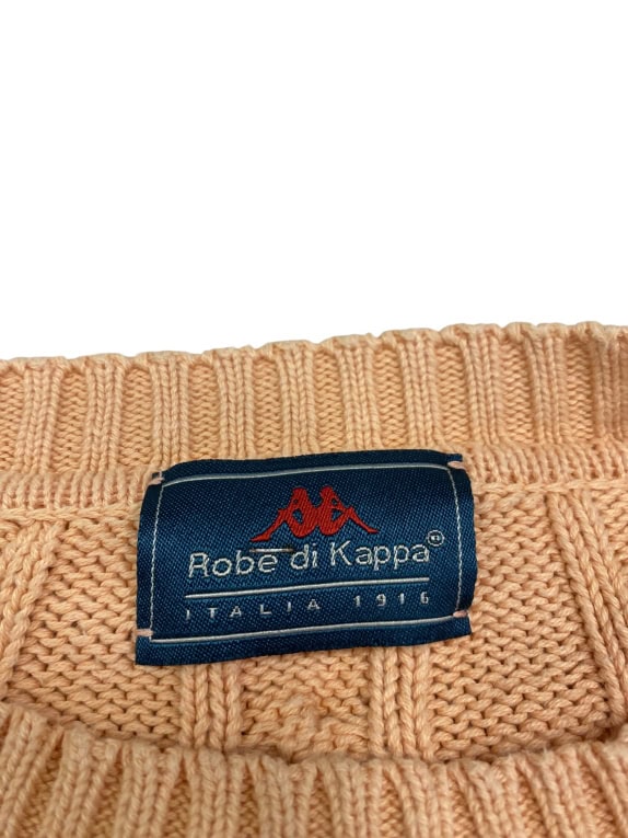 VINTAGE ROBE DI KAPPA CABLE KNIT SWEATER BEIGE MEN'S L