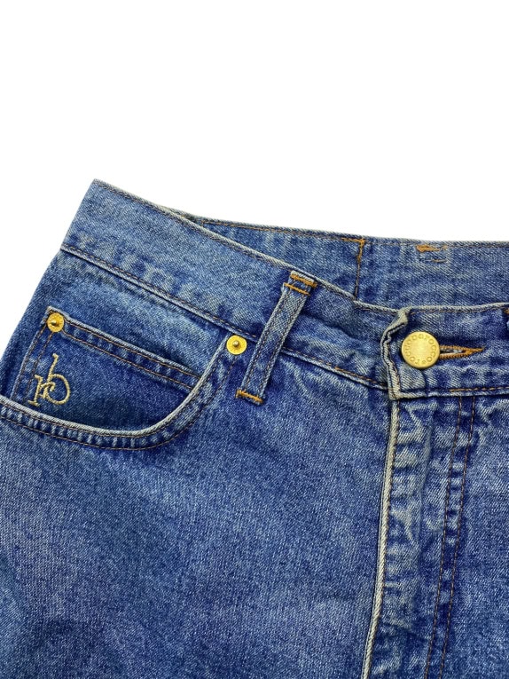 VINTAGE ROCCOBAROCCO JEANS ΠΑΝΤΕΛΟΝΙ DENIM ΜΠΛΕ ΓΥΝΑΙΚΕΙΟ XS