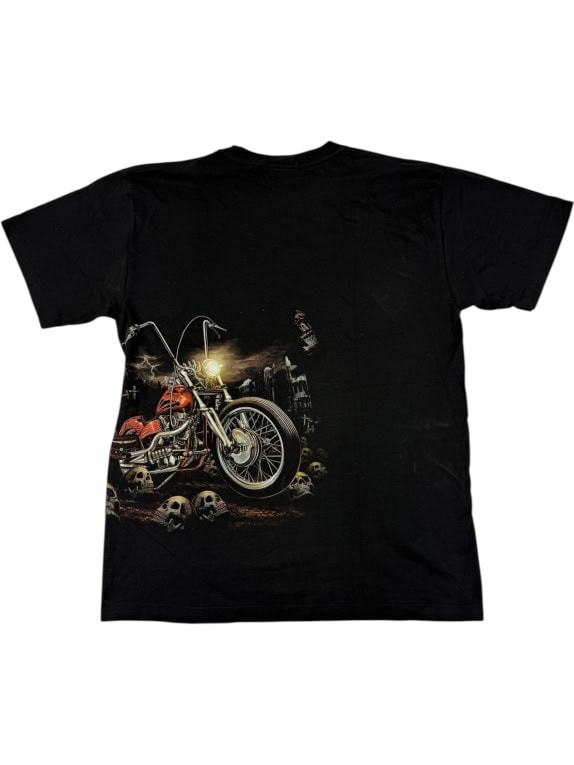 VINTAGE ROCK EAGLE GRIM BIKER T-SHIRT