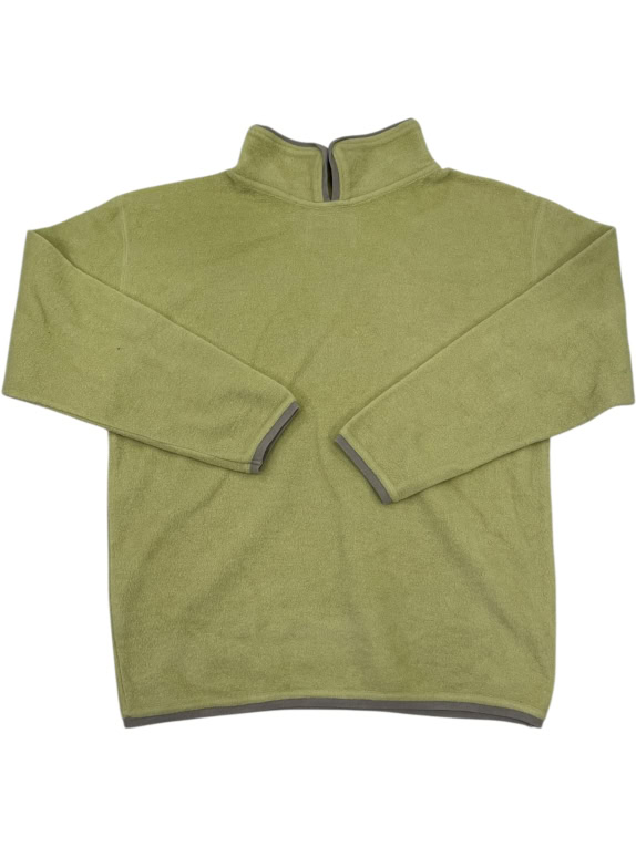 VINTAGE ROSE AND CROWN FLEECE SWEATSHIRT LIME GREEN WOMEN'S M