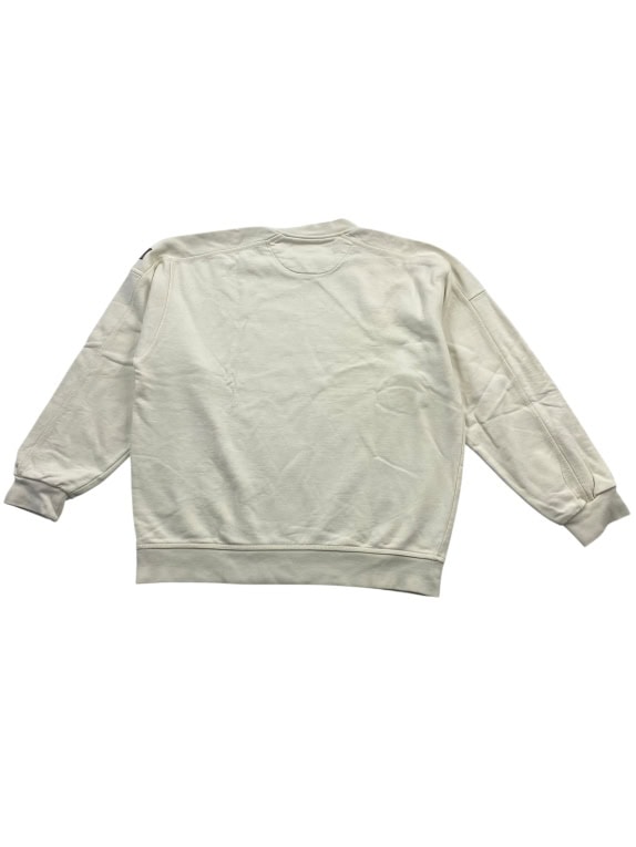 Felpa vintage Russell Athletic Pro Cotton con logo ricamato off-white da uomo M