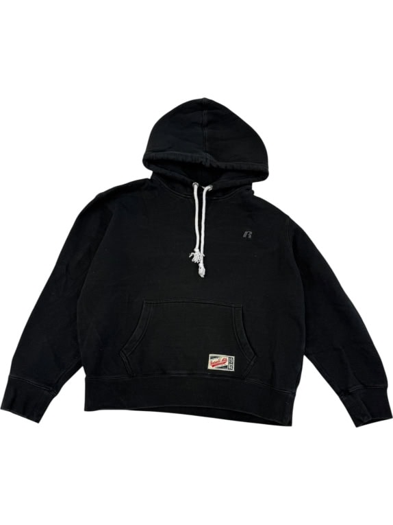 VINTAGE Russell Athletic Black Hoodie (Hooded Sweatshirt) - S