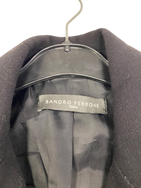 VINTAGE SANDRO FERRONE ΠΑΛΤΟ SLIM FIT ΜΕ ΚΟΥΜΠΙΑ ΜΑΥΡΟ ΓΥΝΑΙΚΕΙΟ S