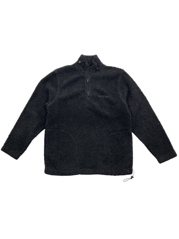 VINTAGE SCHÖFFEL SHERPA FLEECE ZIP-UP JACKET BLACK MEN'S L