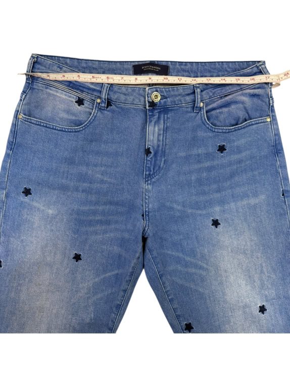 VINTAGE SCOTCH & SODA ΓΥΝΑΙΚΕΙΟ ΤΖΙΝ ΜΕ ΑΣΤΕΡΙΑ LIGHT WASH L