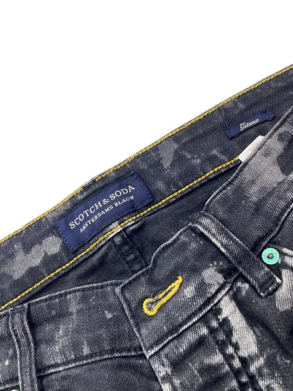 VINTAGE SCOTCH & SODA DENIM PANTS ACID WASH GREY MALE S-M