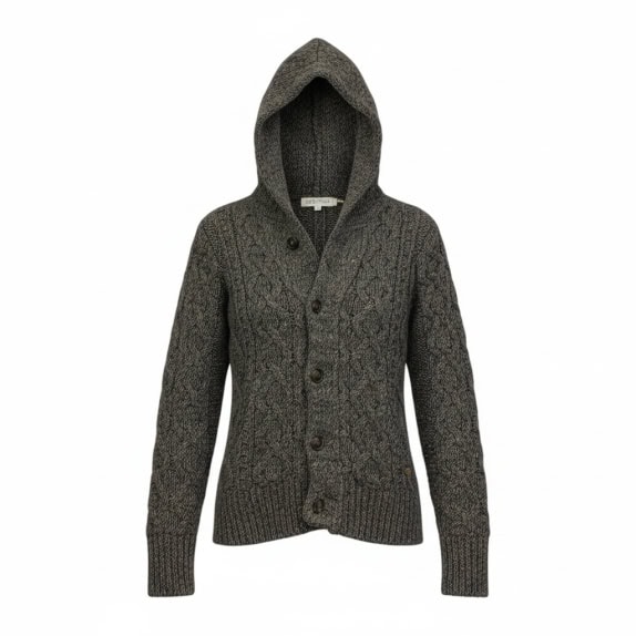 VINTAGE SCOTCH & SODA ΖΑΚΕΤΑ ΠΛΕΚΤΗ ΜΕ ΚΟΥΚΟΥΛΑ ΚΑΙ ΕΠΙΑΓΚΩΝΙΔΕΣ ΓΚΡΙ ΑΝΔΡΙΚΗ L
