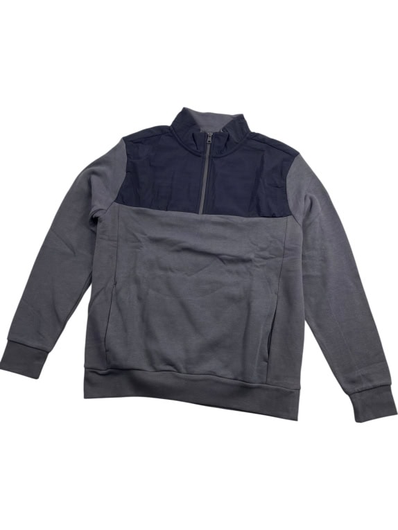 VINTAGE SCOTT ELLIS ΖΑΚΕΤΑ HALF-ZIP TWO-TONE ΓΚΡΙ/ΜΠΛΕ ΑΝΔΡΙΚΟ XL