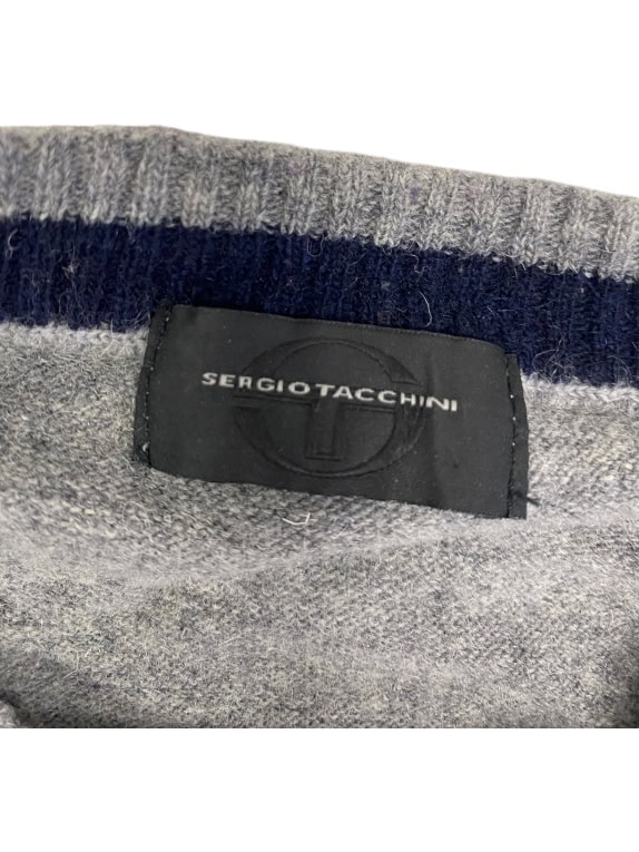 VINTAGE SERGIO TACCHINI SWEATER CREW NECK GREY MEN M