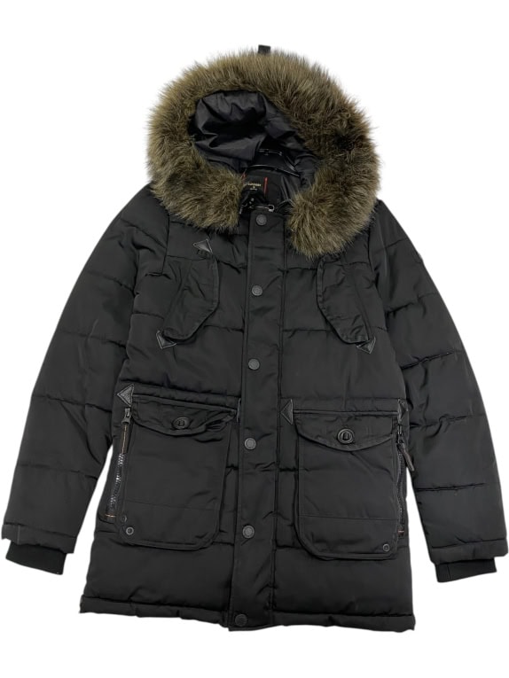 VINTAGE SUPERDRY ΤΖΑΚΕΤ ΜΕ ΓΟΥΝΑ ΜΑΥΡΟ ΑΝΔΡΙΚΟ S/M