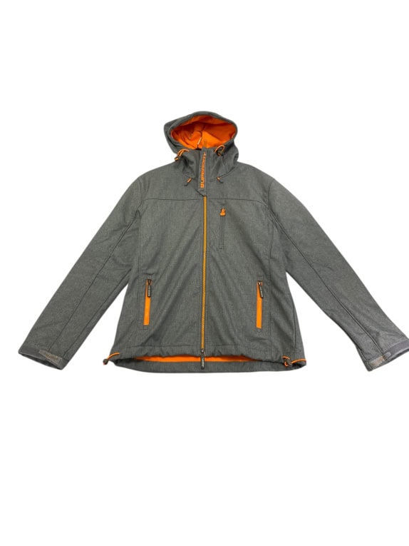 VINTAGE SUPERDRY WINDTREKKER HOODED JACKET GREY MENS XXLARGE