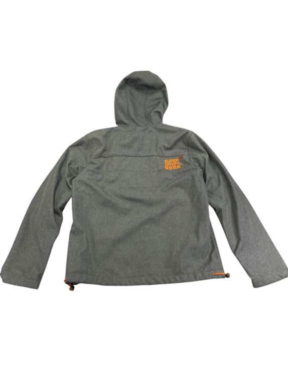 VINTAGE SUPERDRY WINDTREKKER HOODED JACKET GREY MENS XXLARGE