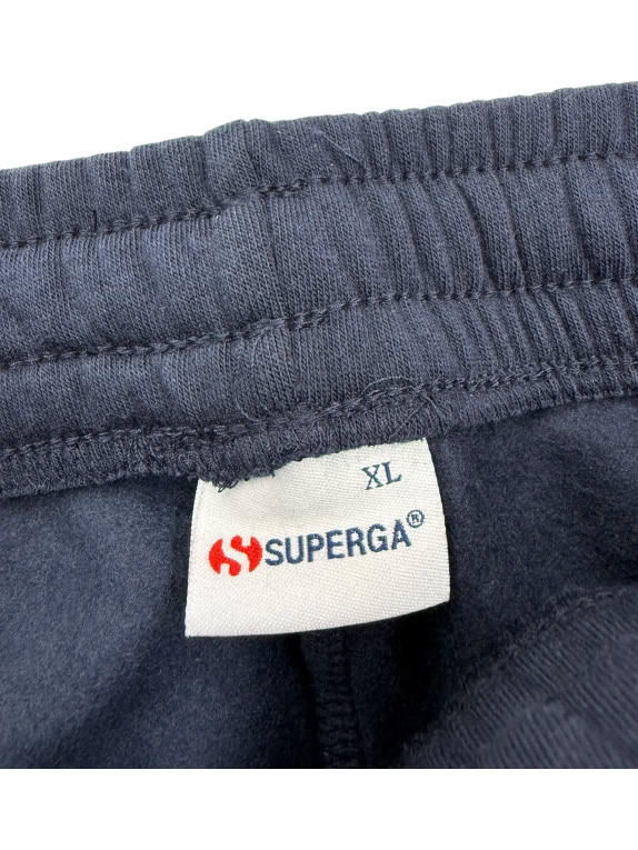 VINTAGE SUPERGA CASUAL SWEATPANTS WITH LOGO NAVY BLUE MEN'S XL
