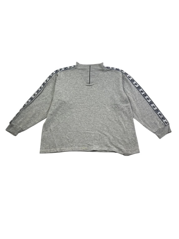 Felpa vintage con logo nastro rétro grigia unisex XL