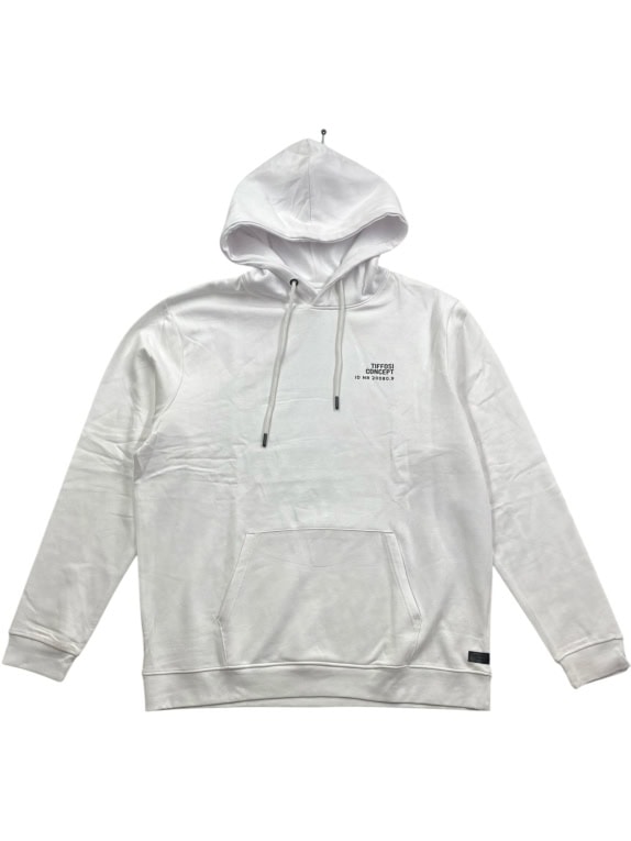 VINTAGE TIFFOSI HOODIE SWEATSHIRT BACK PRINT WHITE MEN'S XXL